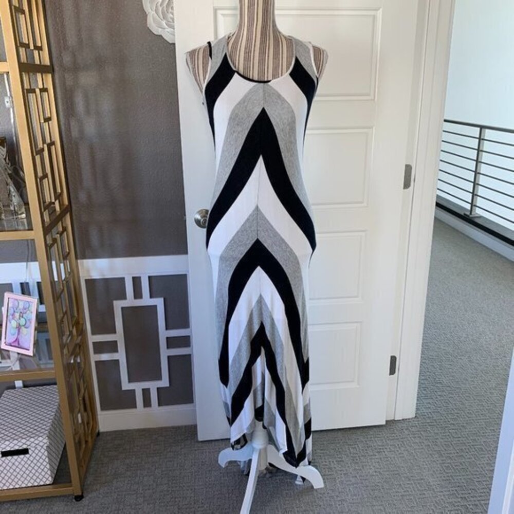 Philosophy Asymmetrical Chevron Maxi Dress